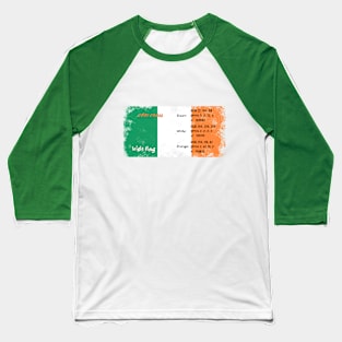 Ireland. Irish flag. Baseball T-Shirt